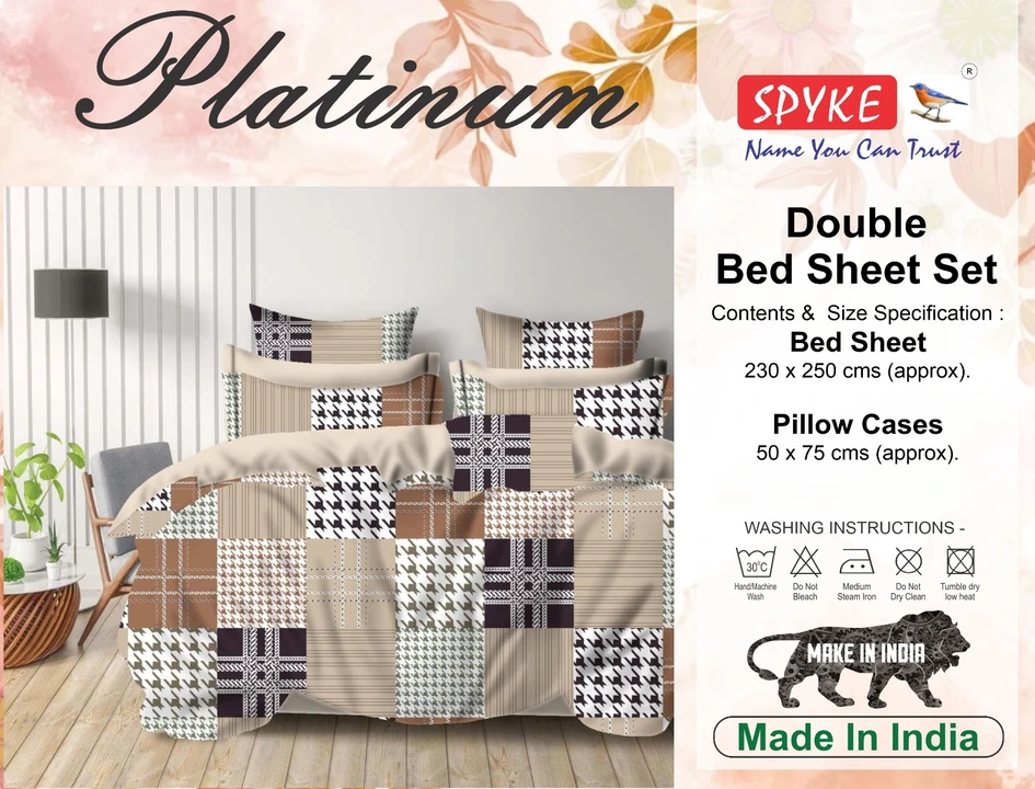 Double bed sheet uploaded by SAKSHAM ENTERPRISES  on 3/16/2024