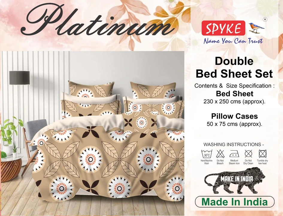 Double bed sheet uploaded by SAKSHAM ENTERPRISES  on 3/16/2024