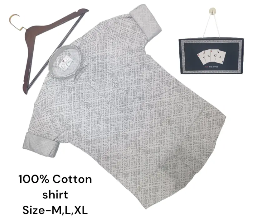 Man box pack 100% Cotton shirt -9204-peach uploaded by Kushal Jeans, Indore on 3/16/2024