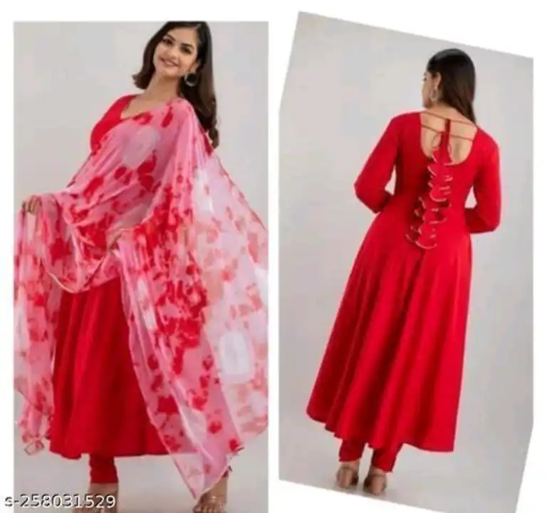 Gown with duppata set  uploaded by Ayush fashion on 3/16/2024