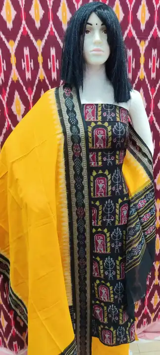 Sambalpuri special ikat cotton suit material  uploaded by Quikcarts online services on 3/17/2024