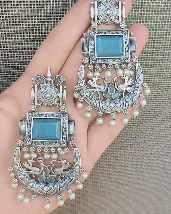 Silver look alike earring  uploaded by M.J.fashion on 3/17/2024