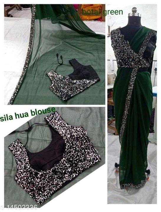 Georgette saree uploaded by business on 3/25/2021