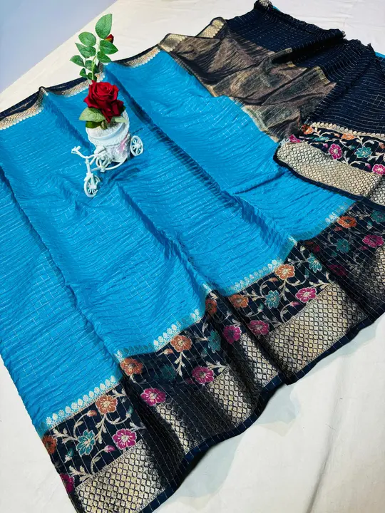 Check Silk Saree uploaded by Mks Creations  on 3/17/2024