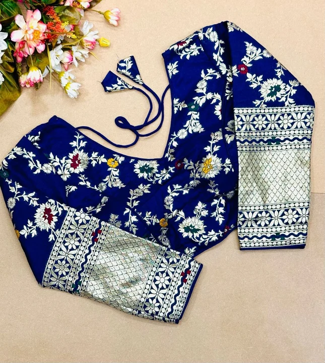 DesignerPure jacquard silk blouse uploaded by Blousewala on 3/18/2024