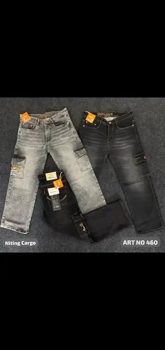 Cotton Niting full straight cargo jeans 👖 size 28/28/30/30/32  uploaded by K.KALIA APPARELS  on 3/18/2024