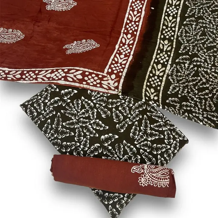 *Hand Block Printed Unstiched Dress Material Suits*

*Pure Cotton Suit With Cotton Dupatta Double Co uploaded by business on 3/19/2024