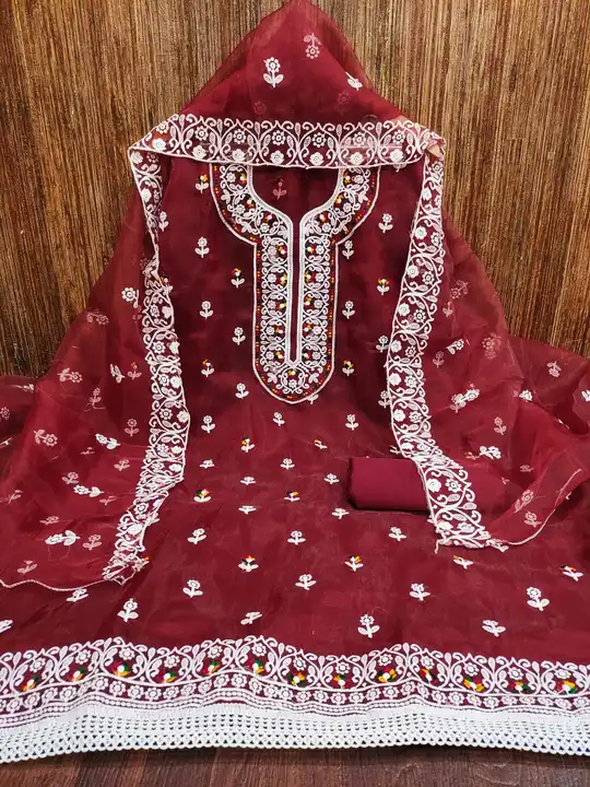 ORGANZA SILK WITH MULTI  WORK* uploaded by Kesari Nandan Fashion saree and dress material on 3/20/2024