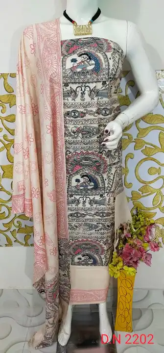 Madhubani printed dress material  uploaded by business on 3/20/2024