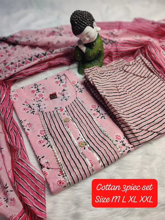Premium Cotton Three Piece Set  uploaded by Vihu fashion on 3/20/2024