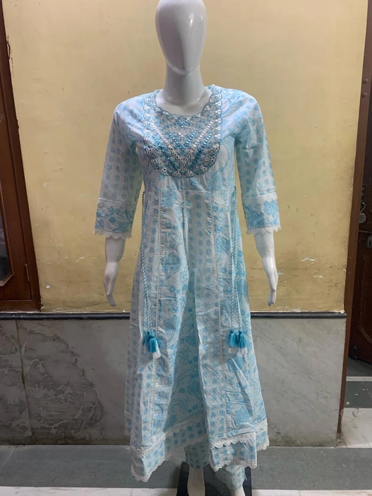 Cotton gown with jacket  uploaded by Ajay taxtile on 3/20/2024