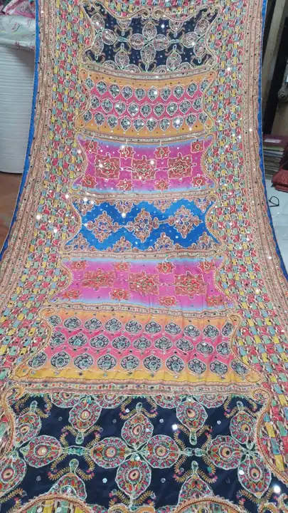 Post image PAKISTANI DUPATTA WITH HEAVY AARI AND MIRROR WORK 
CRAPE FABRIC 
MANY MORE QUALITIES AVAILABLE 
MESSAGE FOR MORE INFORMATION 
Wholesale available 
Retail available