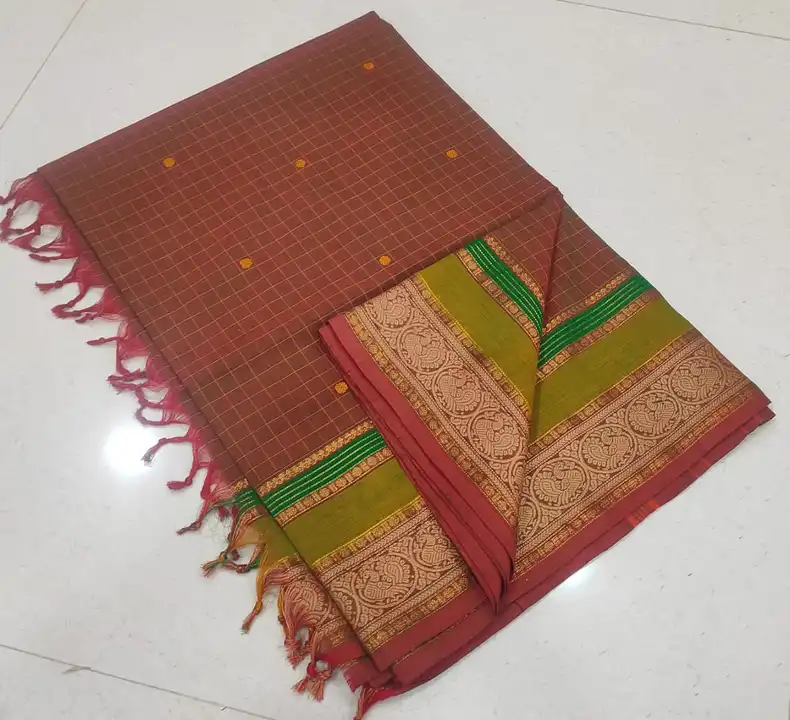 Post image 🏵️100’s count kanchi cotton korvai putta Saree’s

🌿Thread line Pallu sarees 

🏵️Rs 1199 + $

🏵️Length 6.20  mtrs

🏵️ With Blouse

🏵️Minimum Stocks Avl

🏵️Clours Avl

Contact : 8778317508