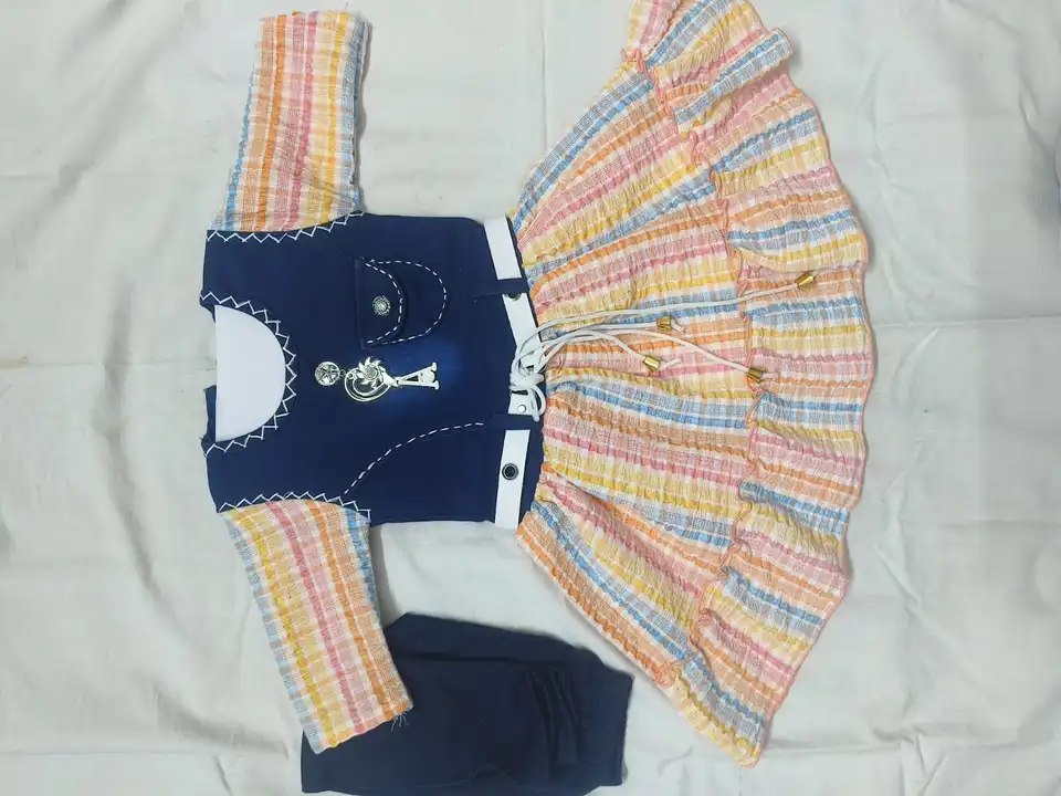 Jeans frock with leggings  uploaded by M surat dresses on 3/20/2024
