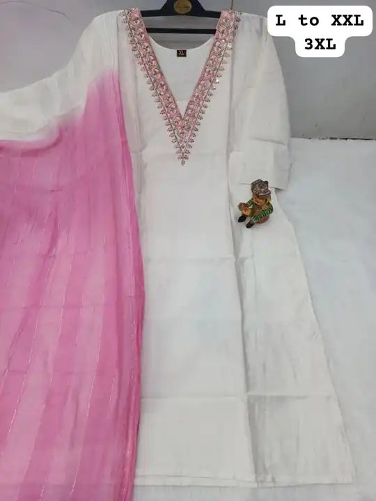 *Muslin Kurti with Dupatta Set*

Size - As mentioned on photo

Rate - 550/-

*READY TO DISPATCH*

*B uploaded by N K SAREES  on 3/21/2024