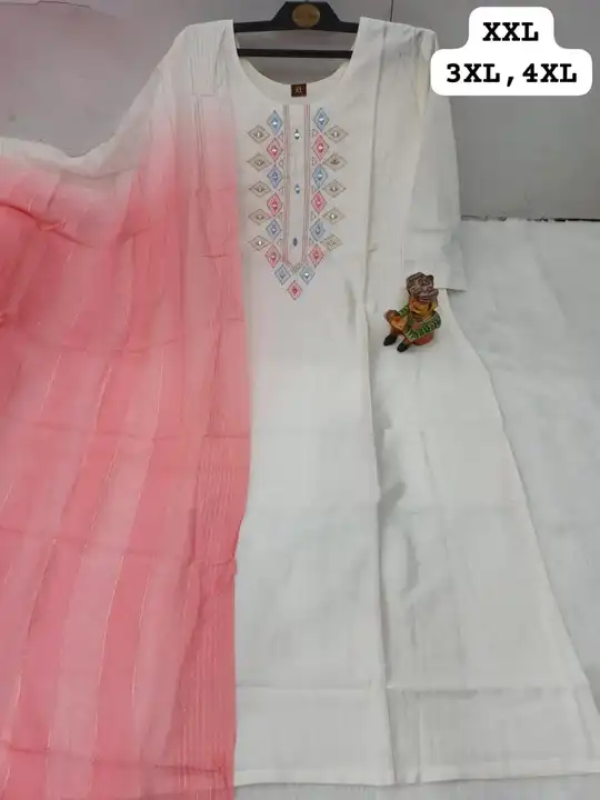 *Muslin Kurti with Dupatta Set*

Size - As mentioned on photo

Rate - 450/-

*READY TO DISPATCH*

*B uploaded by N K SAREES  on 3/21/2024