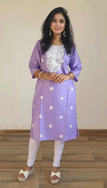 Post image *KURTI* 

*HEAVY RAYON FABRIC WITH LUCKNOWI STYLE EMBROIDERY WORK* 

This kurti is rich in look n so comfortable to wear. It will make you feel different from the crowd. So beautiful and elegant, just looking like a wow👌🏻

*Only kurti*

*Size*  
   *L(40)*                                          
   *XL(42)*
  *XXL(44)*
   *3XL(46)*