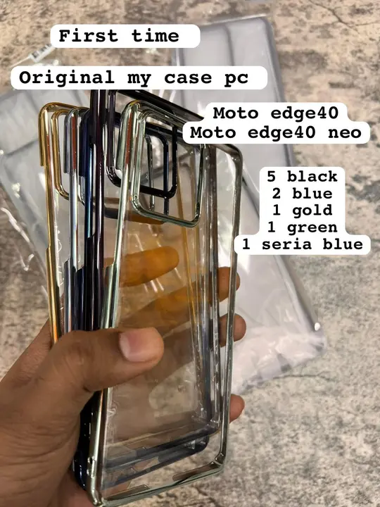 *ORIGINAL COLOUR PC CASE*

*HOT MODEL*
*5 black.2 blue 1 green 1 gold 1 seria blue*


*REDMI 13C 5G* uploaded by Shivaay Mobile Accessories Hub on 3/21/2024