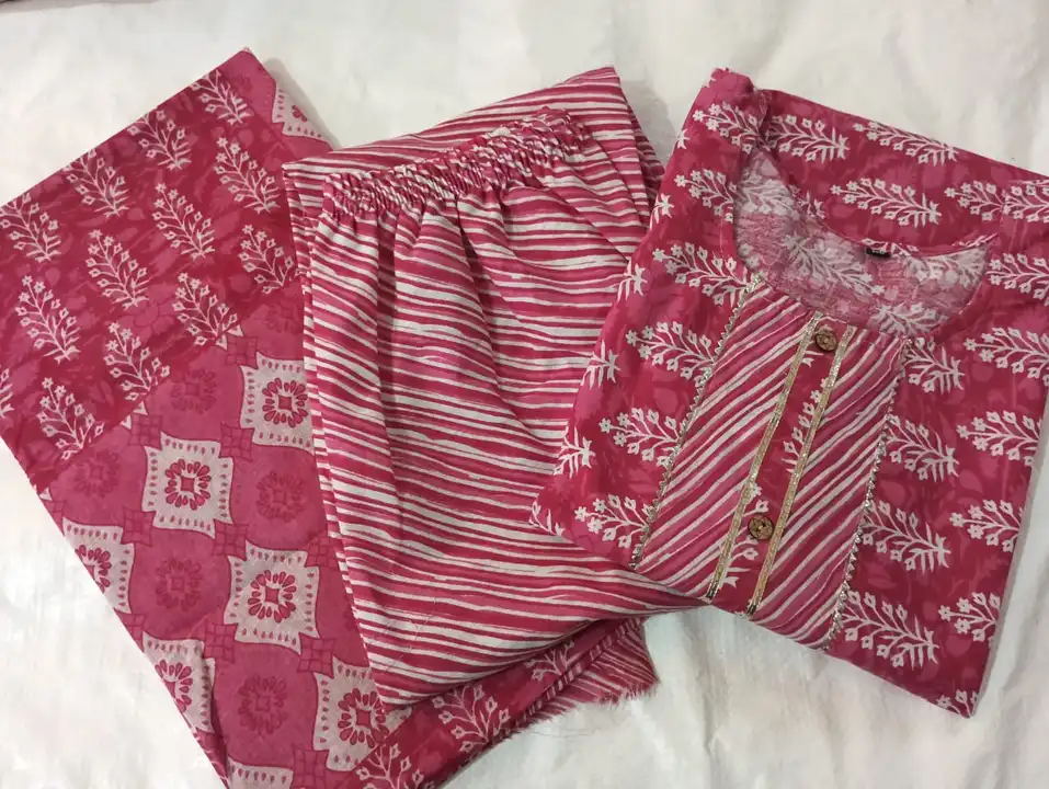 3 piece dupatta 60 60 cotton fabric uploaded by Aakarshankurtis on 3/21/2024