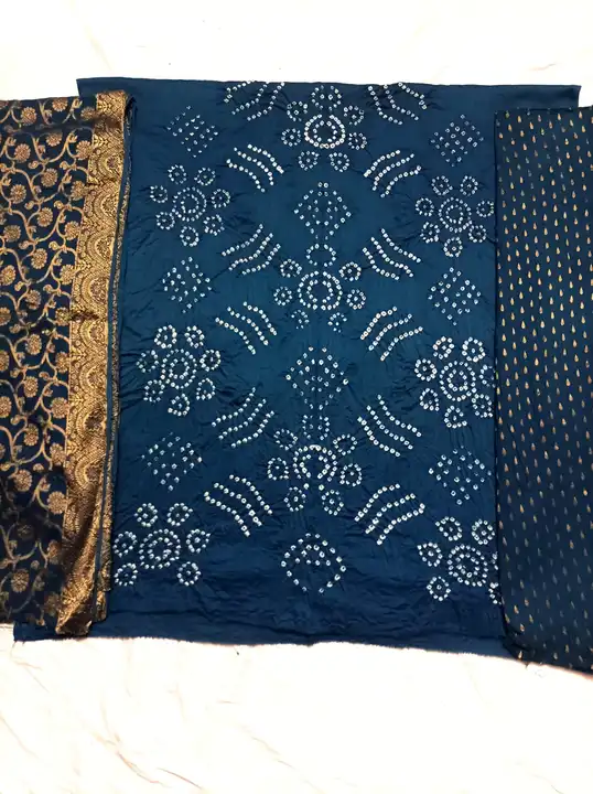 bandhani dress material uploaded by business on 3/21/2024