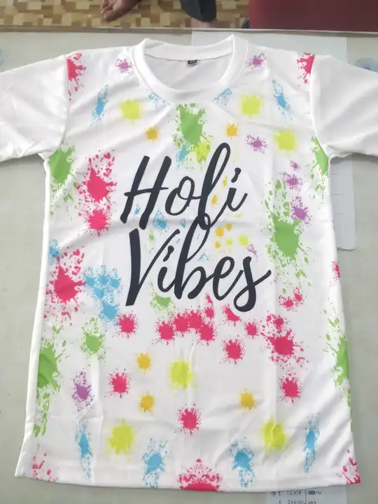 Holi full print t shirts size 38/40/42/44 uploaded by Rudra Trading & Agency on 3/21/2024