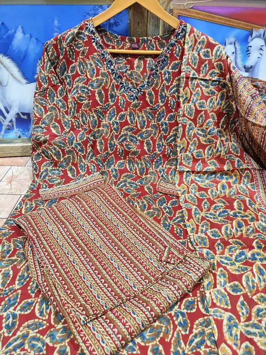 Cotton printed kurti  uploaded by PANIHARI COLLECTION CENTRE on 3/21/2024