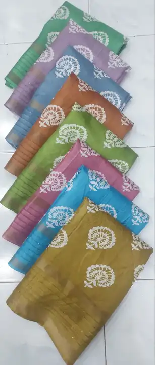 Dola silk sequence boder fancy printed saree  uploaded by NARMADA SILK on 3/21/2024