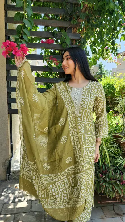Batik chanderi suits uploaded by Guru kripa textiles on 3/21/2024