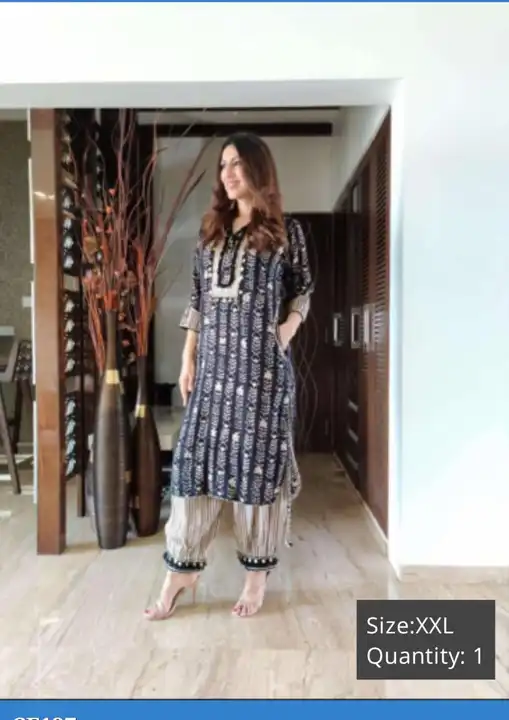 Afgani kurti Pant with coin work uploaded by TNC & MS on 3/21/2024