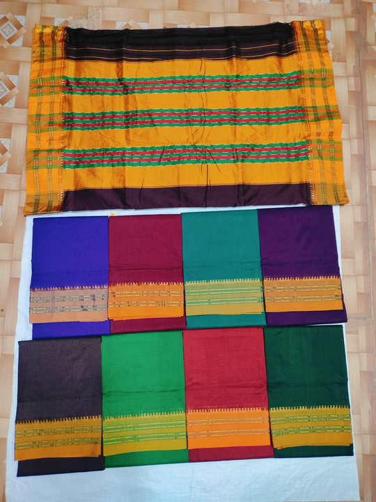 Plain Narayan peth cotton sarees uploaded by business on 3/21/2024