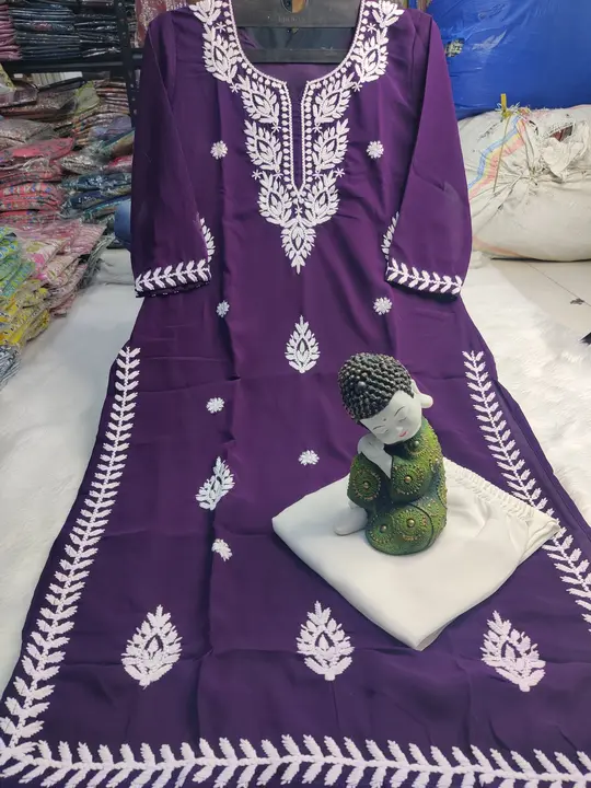 Premium Lucknowi work kurta with Palazzo  uploaded by business on 3/22/2024