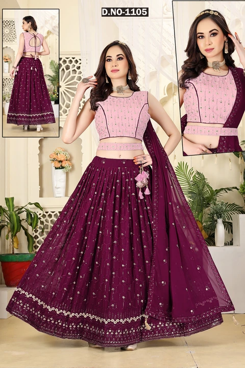 Post image I want 11-50 pieces of Lehenga at a total order value of 1000. Please send me price if you have this available.