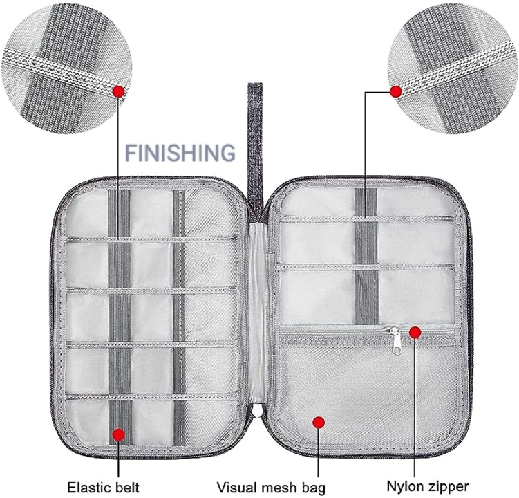 Post image FINISHING -Tech Organizer Electronic Bag for Travel is a compact and versatile solution for organizing your electronic gadgets and accessories while on the go. It typically features multiple compartments and pockets designed to accommodate items such as cables, chargers, power banks, earphones, adapters, and even small electronic devices like smartphones or tablets. The bag is often made of durable and water-resistant materials to protect your gear from damage. Some models may also include features like elastic loops, mesh pockets, and adjustable dividers for customized organization. With its compact size and efficient design, the Tech Organizer Electronic Bag helps keep your tech essentials neatly stored and easily accessible during your travels.