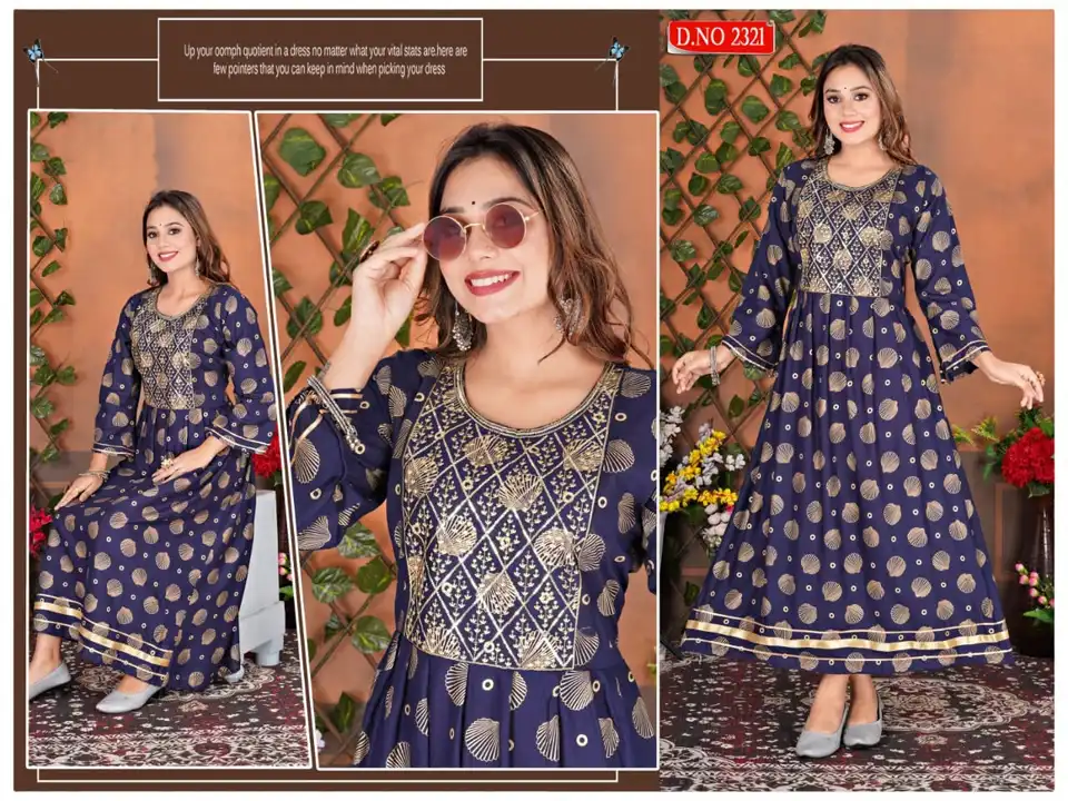 Fancy long ghera kurtis full selves  uploaded by Radha Creation , Maira sales for Readymade items on 3/22/2024