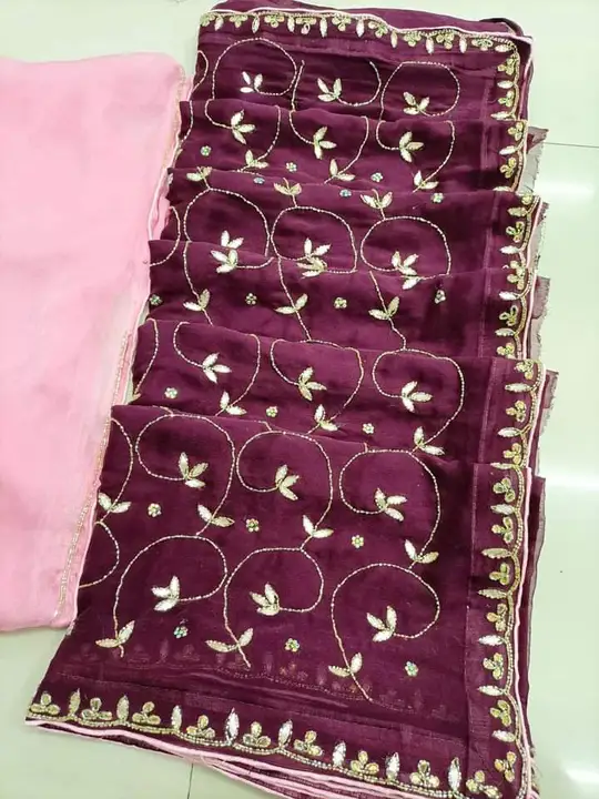 Post image Hey! Checkout my new product called
Georgette saree full work.