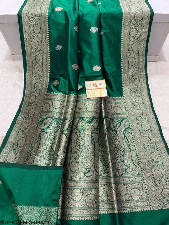 Pure katan silk Saree with Silkmark Certified  uploaded by M S fabrics on 3/22/2024