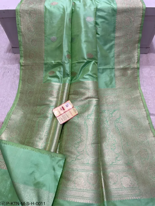 Pure katan silk Saree with Silkmark Certified  uploaded by M S fabrics on 3/22/2024
