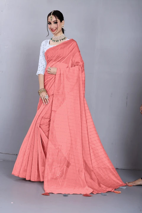 Georgette-Self pettern saree uploaded by Mukesh creation  on 3/23/2024