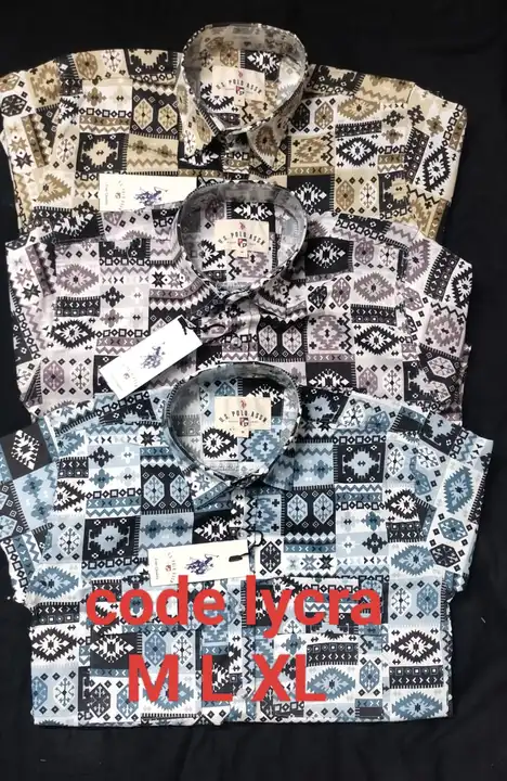 Men's full sleeve shirt code lycra  uploaded by kanishk fashions on 3/23/2024