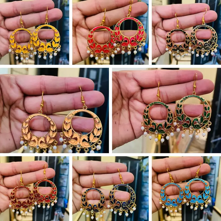 Meenakari earrings  uploaded by business on 3/23/2024