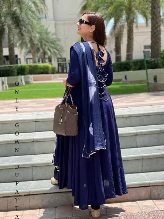 Stylish gown with dupatta  uploaded by Ravi creation on 3/23/2024