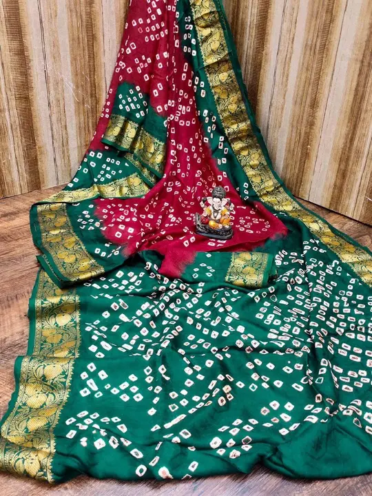 Post image #111

Shree Ganeshleela Textile presents BANDHEJ Vol: 2

A beautiful renge of Bandhani Sarees

Fabric: Art Silk with Zari weaving with heavy zari weaving Border

Running Blouse

Price: 799₹ ( per saree )

Length: 6:30m

These sarees are crafted by tying small portions of the fabric with thread before dyeing, creating beautiful and intricate patterns. They are popular for festive occasions and festivals.