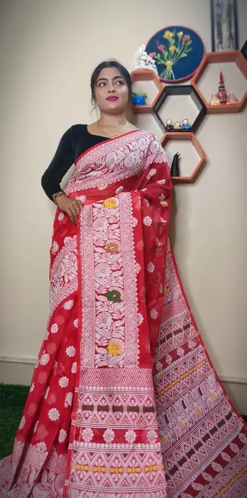 soft jamdani saree  uploaded by Matri Saree Center on 3/23/2024