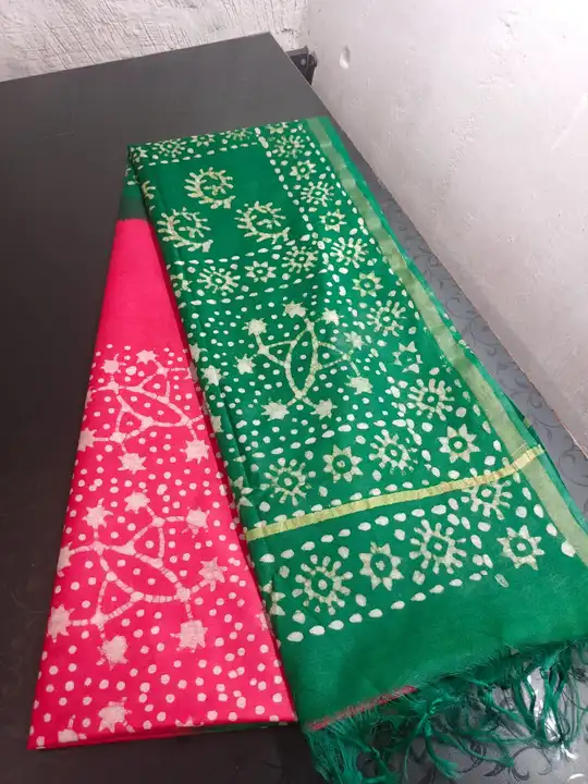Kota Silk barik print design sarees  uploaded by Linen on 3/23/2024