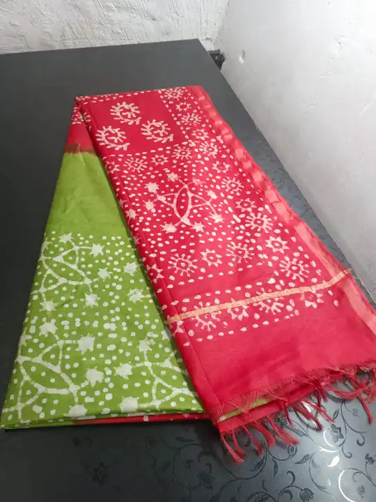 Kota Silk barik print design sarees  uploaded by Linen on 3/23/2024