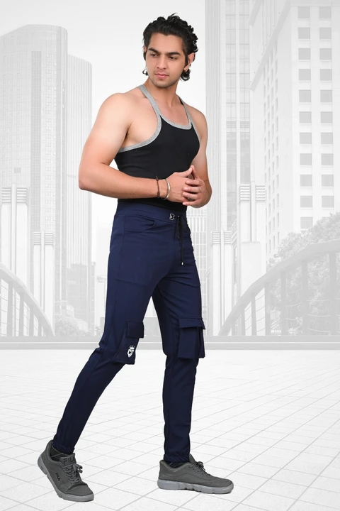 Drill laycra 5pc cargo joggers in multi color size.M.L.XL uploaded by Crown sports  on 3/25/2024