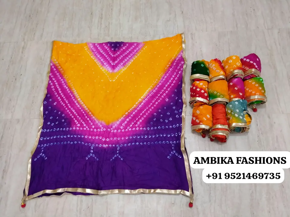Multicolor Bandhini Duppata  uploaded by business on 3/25/2024