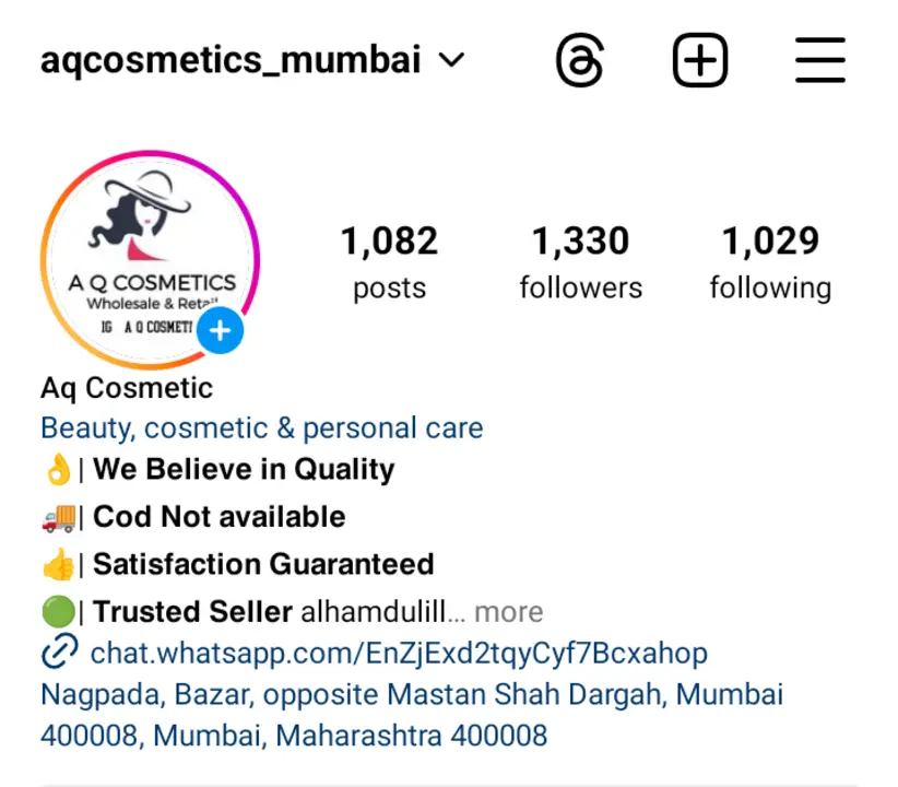 Post image A_Q_COSMETICS has updated their profile picture.