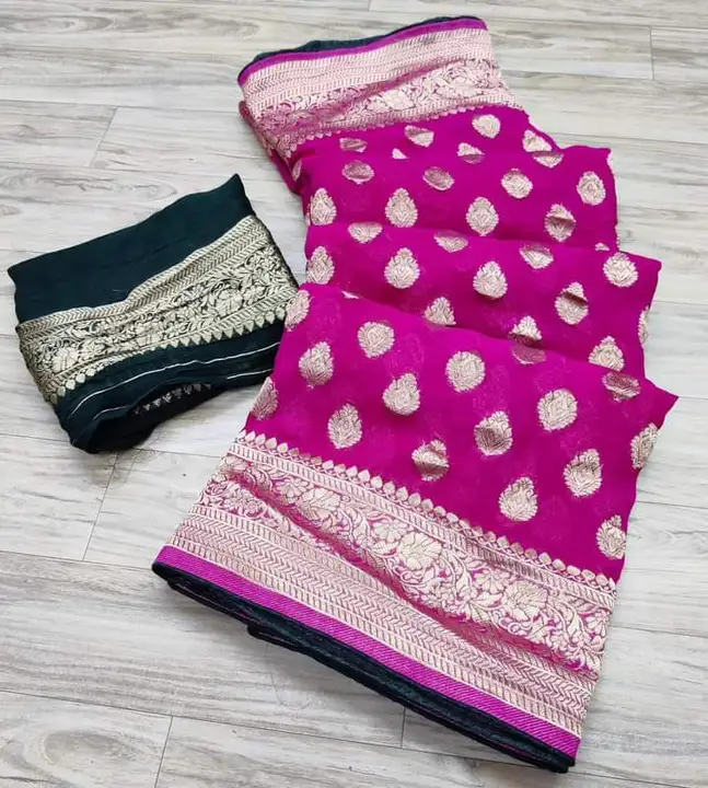 Georgette saree zari border  uploaded by business on 3/26/2024