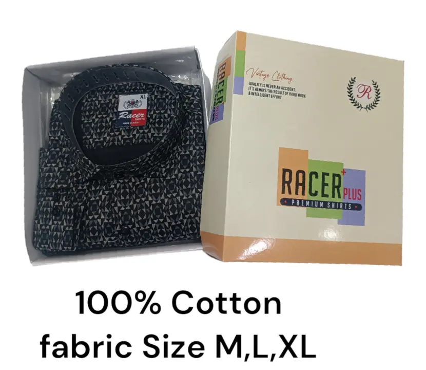 Men's box pack cotton fabric printed shirt -6371-black uploaded by Kushal Jeans, Indore on 3/26/2024